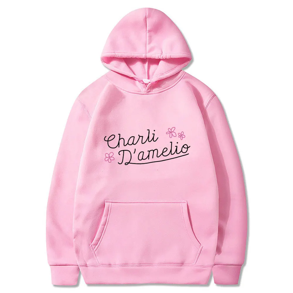 

Pink Sweatshirt Hoodies Women Charli Damelio Hip Hop Hoodie Men Moletom Feminino Korean Clothes Sudadera 2020 Winter Coat Women