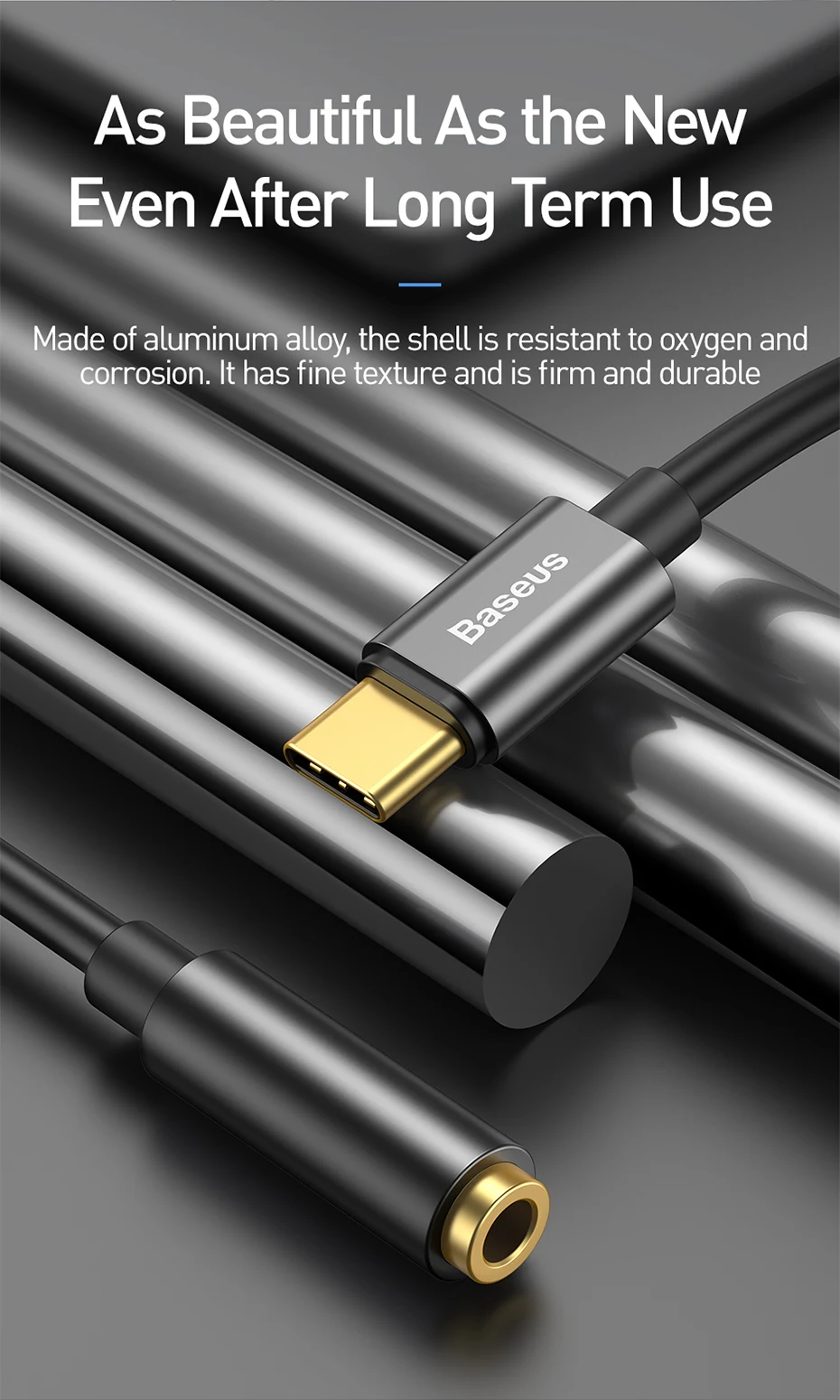 Baseus usb type C до 3,5 мм разъем OTG адаптер USB-C type-C до 3,5 мм наушников аудио Aux кабель для huawei Xiaomi Mi 9 8 Oneplus 7