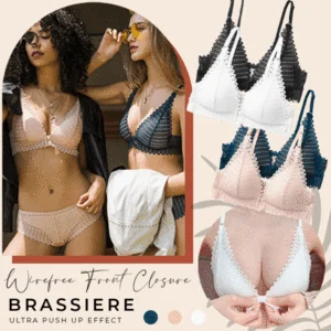 

Wirefree Front Closure Brassiere Lace Front Closure Bras Wireless Women Sexy Lingerie Push Up Seamless Adjustable Plus Size