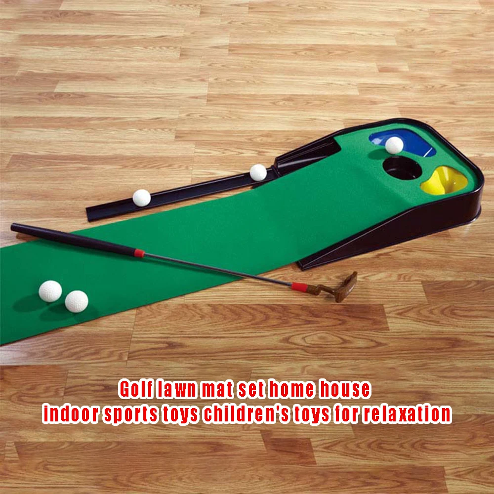 

Golf Putting Mat Set Kids Mini Golf Game Practice Equipment Toy for Home Office Backyard Indoor Outdoor Use