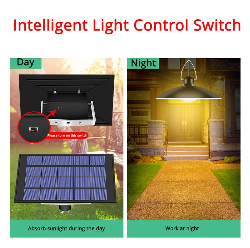 Солнечный подвесной светильник на открытом воздухе люстра IP65 Водонепроницаемый