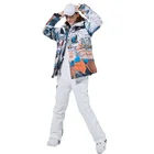-30 новый мужской и женский зимний костюм одежда для сноуборда 10k водонепроницаемый Зимний костюм для улицы лыжные комплекты Куртки + штаны для снега