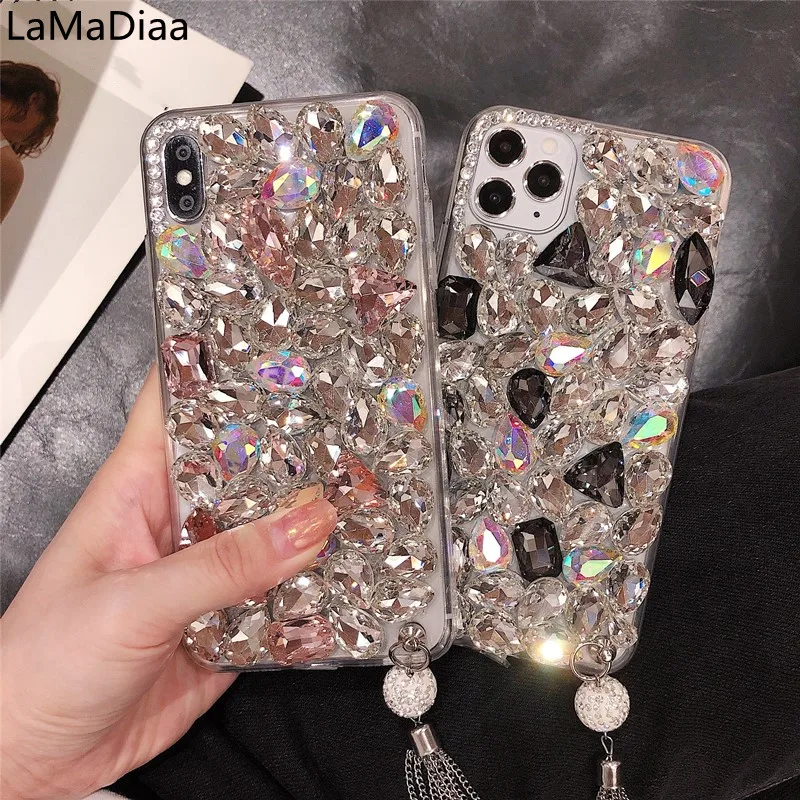 

Блестящий Мягкий чехол со стразами и кристаллами для iPhone 13, 12, 11 Pro MAX, X, 6s, 7, 8 Plus, XR, Xs Max