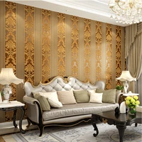 luxury classic 3d damask wallpaper bedroom living room home wall decor waterproof embossed wall paper roll brown black silver