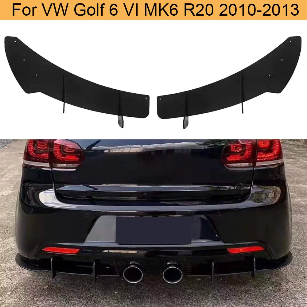 ABS черный Автомобильный задний диффузор разделители губ для Volkswagen VW Golf 6 VII R20