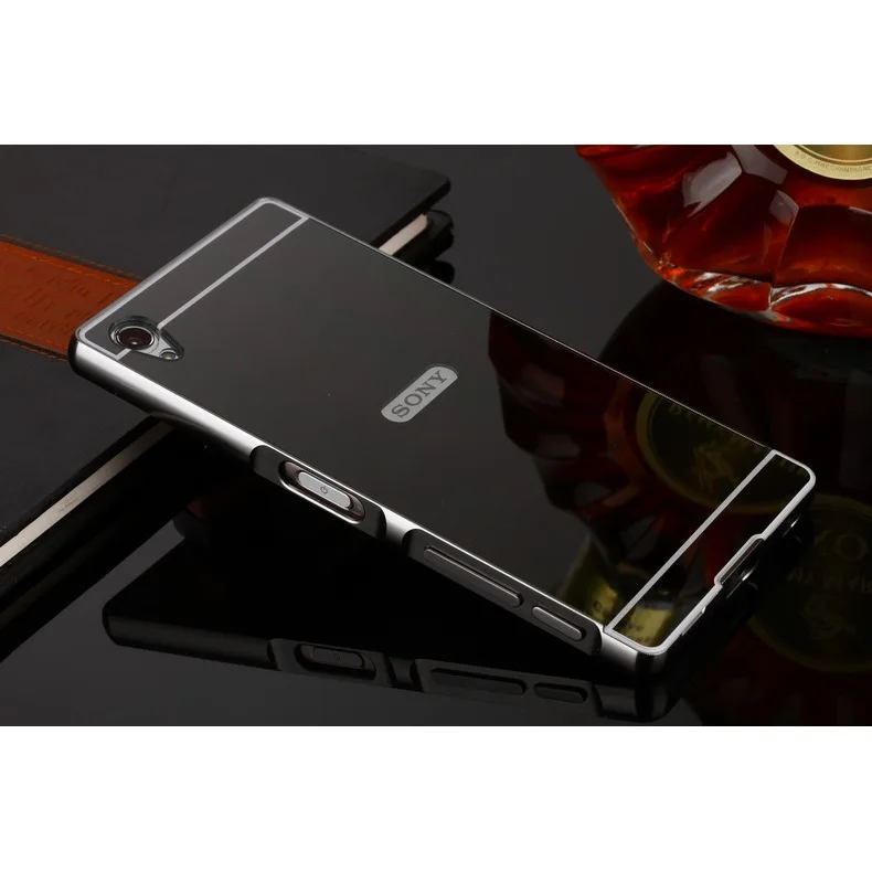 Estuyoya Funda Espejo совместимый с sony Xperia Z5 Premium Carcasa Trasera Марко Aluminio Lamina Efecto Espejo|Бамперы| |