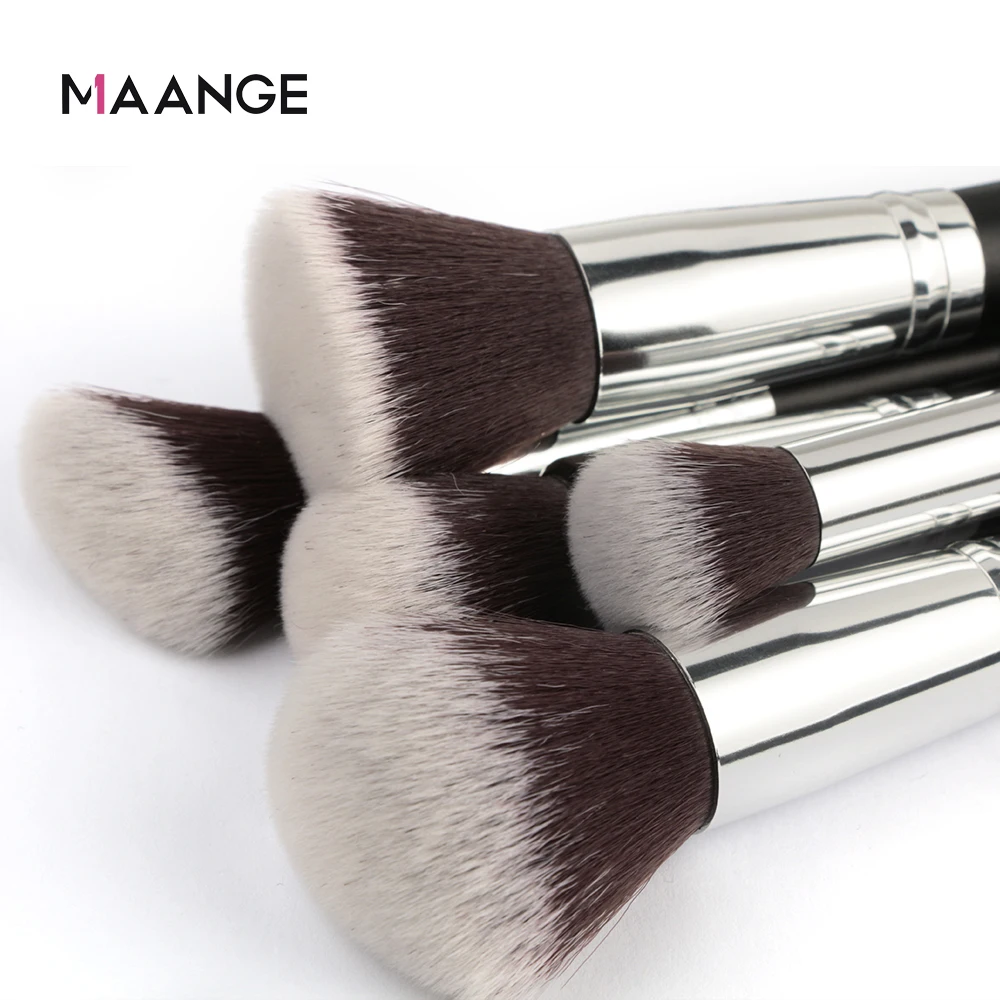 Набор кистей для макияжа MAANGE профессиональный из искусственной кожи чехол пудры