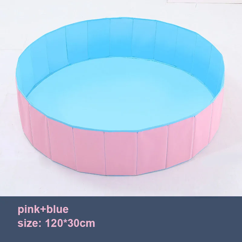 pink-blue 120cm Детский бассейн с шариками ограждение для безопасности ребенка складной мяч Яма бассейн манеж Крытый ограждение Детские шарики содержат мягкую ткань бассейн - Цвет: pink-blue 120cm