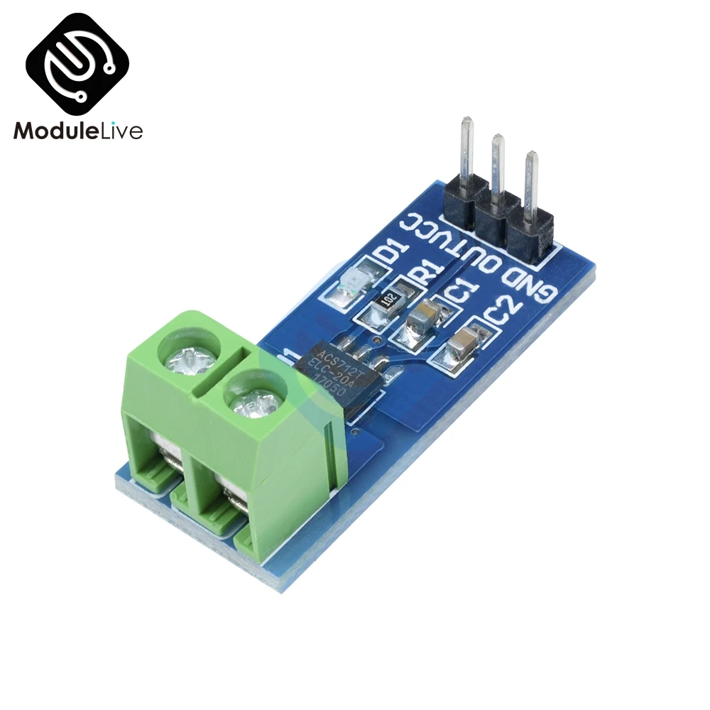 Модуль датчика тока Холла ACS712 модель 20A для Arduino|Датчики давления| |