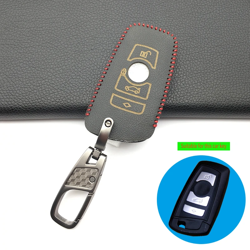 3 кнопки 100% кожи автомобиль дистанционного брелок в виде ракушки Чехол для BMW M1 M2 M3