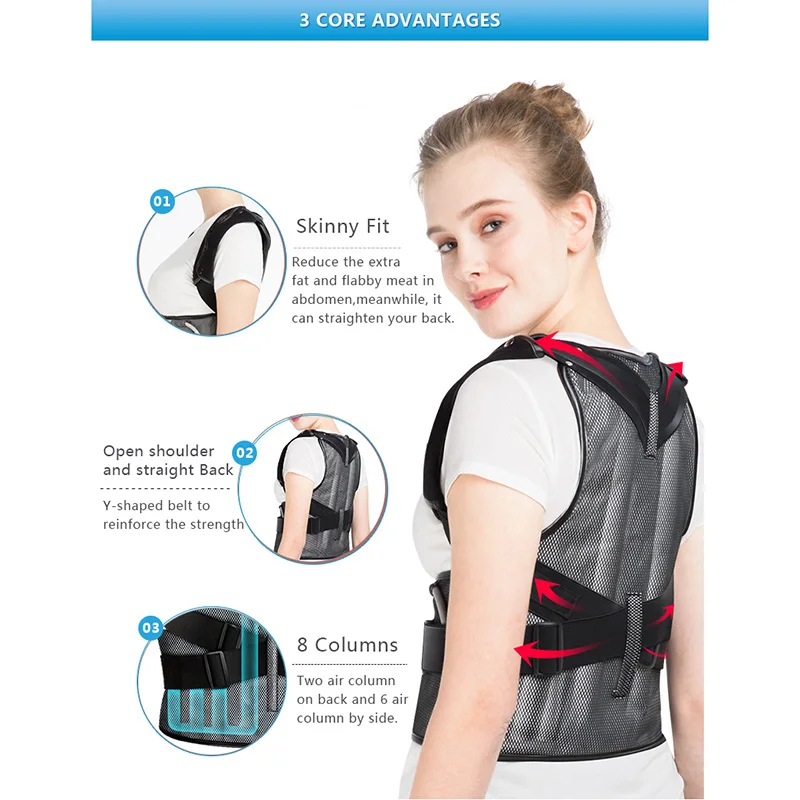 

Medical Adjustable Clavicle Posture Corrector Men Women Upper Back Brace Shoulder Lumbar Support Belt Corset Posture Correction