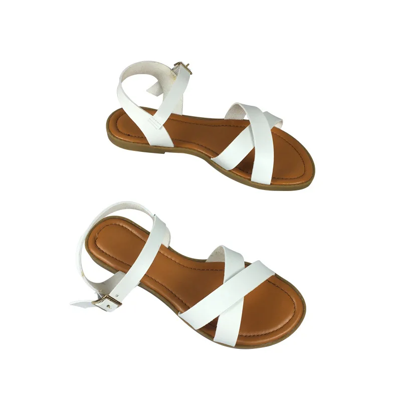 

New Fashion Women Sandal Gladiator Summer Low-heeled Flat Beach Shoes Ladies Open Toe Roman Sandals Sandalias Mujer Plus Size