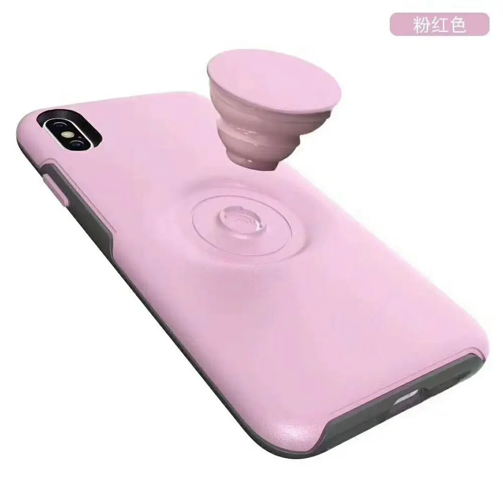 

2 in 1 tpu pc phone holder socket cell phone case for iphone x xs xr xs max
