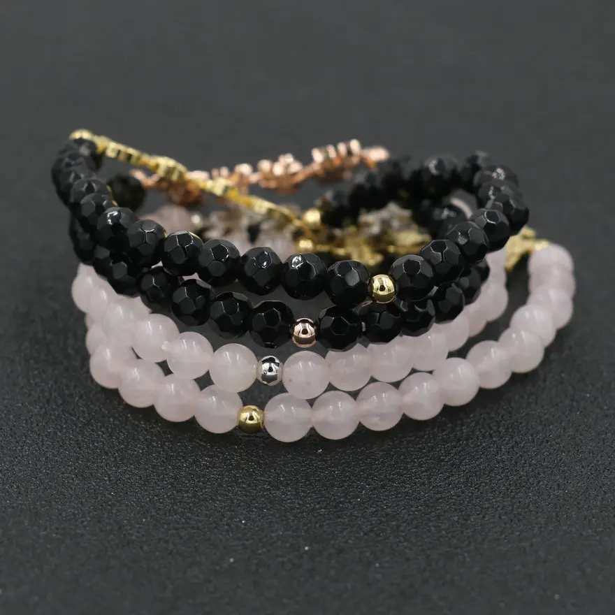 Sweet Micro CZ Dad Mum Boy Girl Family Bracelet For Women Natural Stone Bracelets Couples Chakra Jewelry Gift Pulseira Mujer | Украшения и