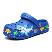 2020 new shark sandals kids mules clogs summer baby boys girls flat ocean fish slippers children garden shoes