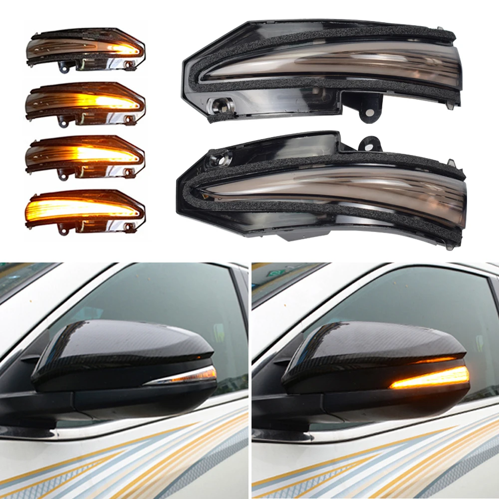 

2pcs Dynamic Mirror For Toyota Highlander Kluger MK3 XU50 2014 2015 2016 2017 2018 2019 Light LED Blinker Turn Signal