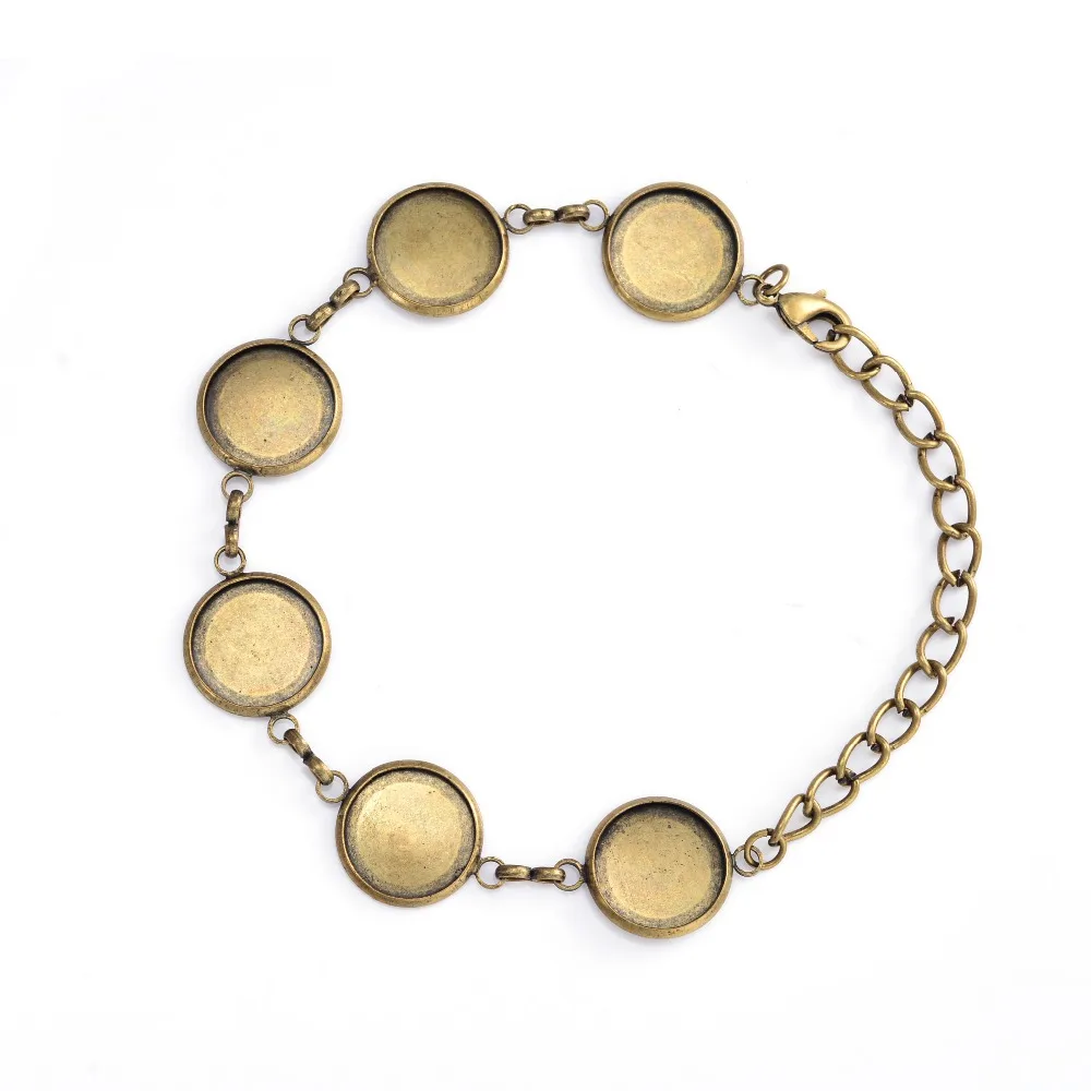 10 шт. античные бронзовые пустые подкладки для 14 мм искусственные лобстеры