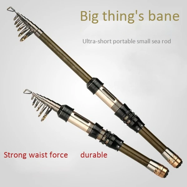 Телескопическая удочка из углеродного волокна портативная спиннинговая для