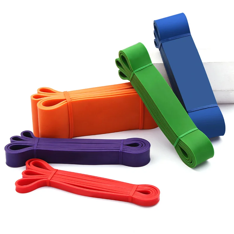 

5PCS Loop Exercise Fitness Equipment Strength Training Body Pilates Strength Training Yoga Resistance Bands Stretching Rubber