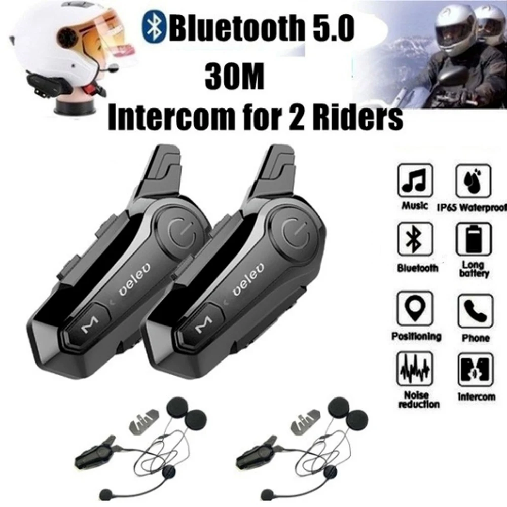 

Новинка 2021, Беспроводная Bluetooth-гарнитура UHF Для мотоциклетного шлема, гарнитура с FM-радио для мотоцикла
