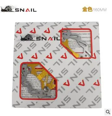 SNAIL GOLD 160MM Велосипед дисковый тормоз ротор плавающий MTB для 160 мм 180 мм 203 мм - Цвет: SNAIL GOLD 160MM