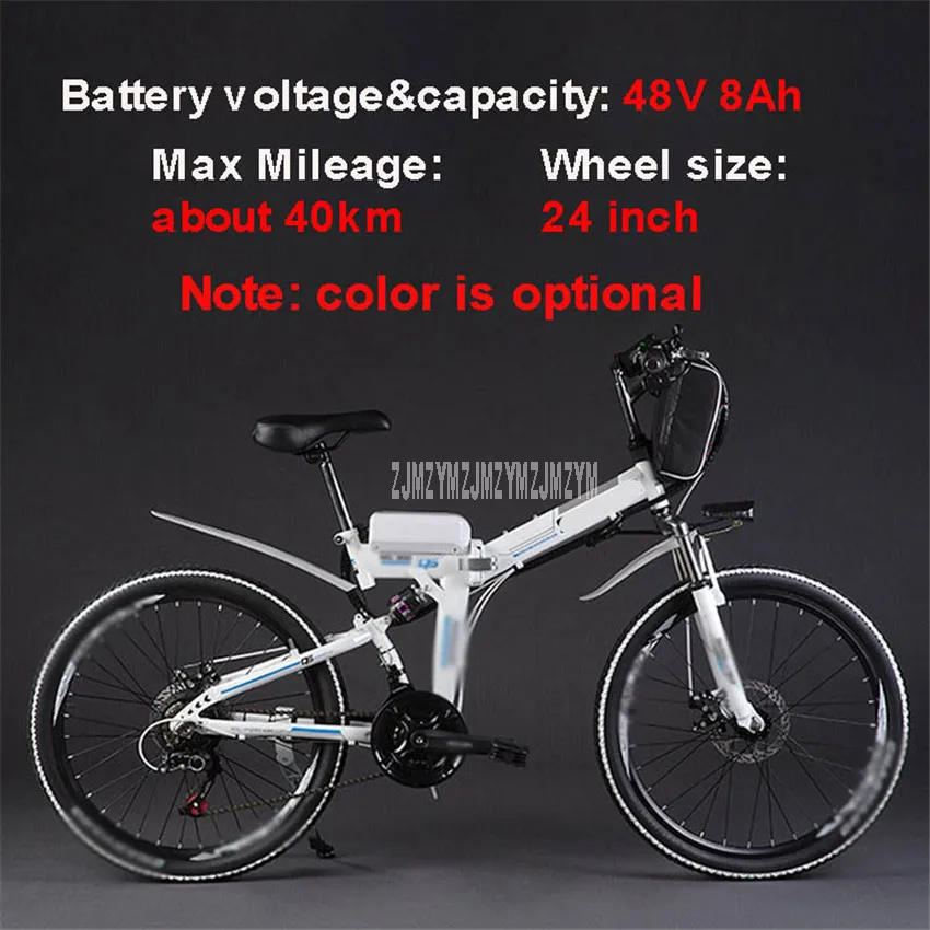 48V 8Ah 24inch Электрический велосипед, 24/26 дюймов, Горный/Дорожный/городской велосипед, складной, 350 Вт, 48 В, с батареей, электрический велосипед, Углеродистая стальная рама, E велосипед для взрослых - Цвет: 48V 8Ah 24inch