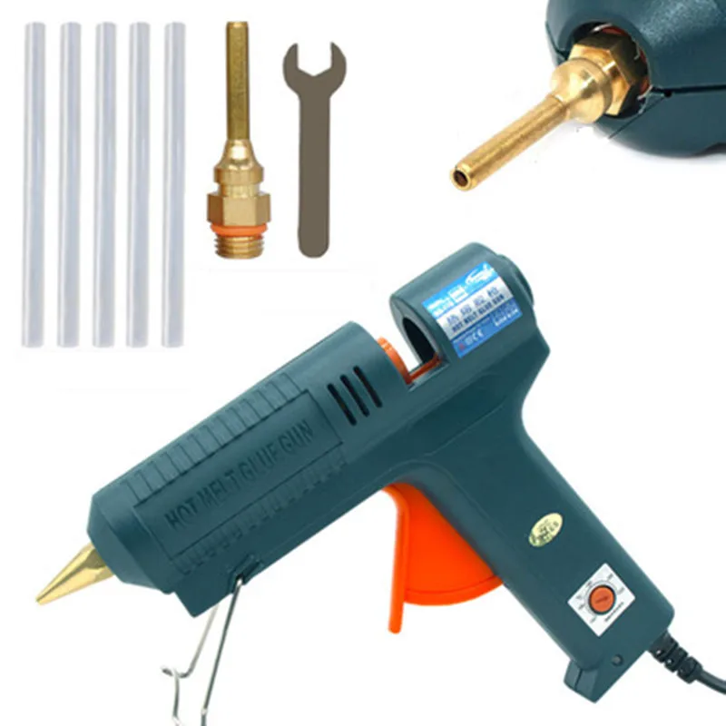 

Hand Tool Hot Glue Gun Temperature for 11mm Glue Sticks 150W 110-220V Repair Brass Melt Adjustable Nozzle Pistola A Colla