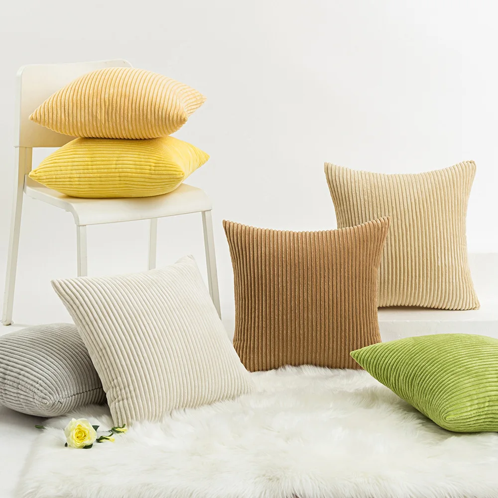 

Soft Striped Corduroy Cushion Cover for Living Room Nordic Home Decor Throw Pillow Cover Sofa Pillowcase Decorative