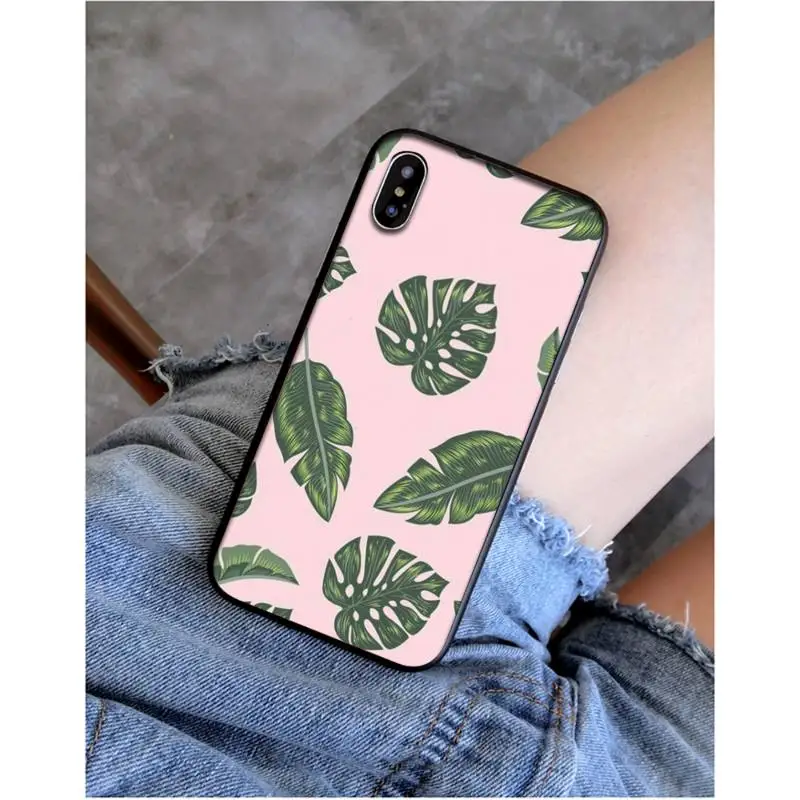 Чехол для телефона YNDFCNB с листьями пальмы растениями цветами iphone 11 Pro Max X XS MAX 6 6s 7 8