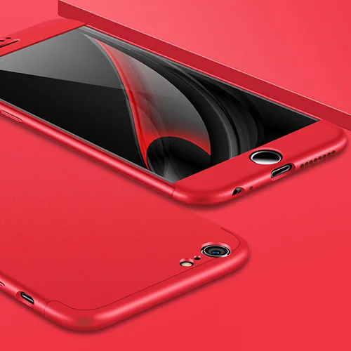 red RONTREE Роскошный чехол для iPhone 5 5S SE для телефона 6 6S 7 8 plus x xs чехол s грязеотталкивающий противоударный чехол для телефона - Цвет: red