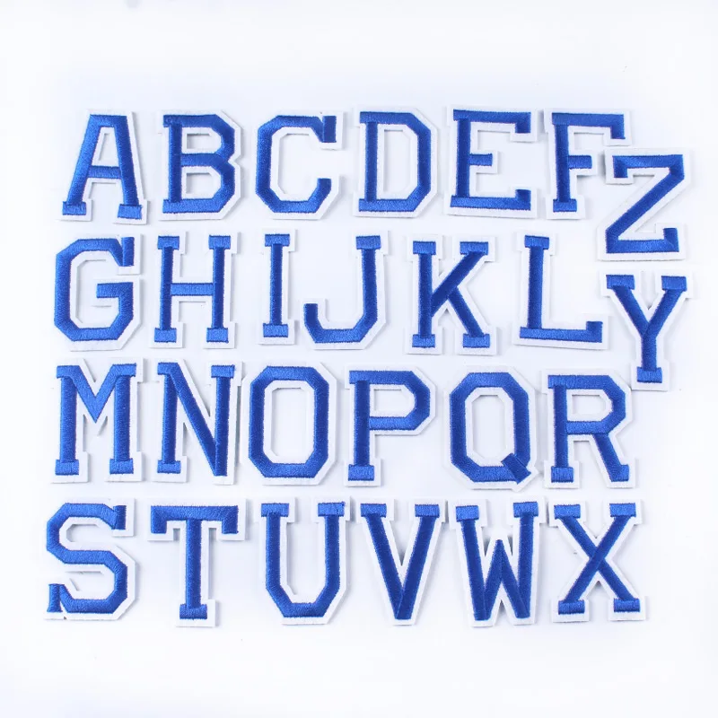26 шт./лот нашивки с английским алфавитом вышитая термоклейкая нашивка для одежды