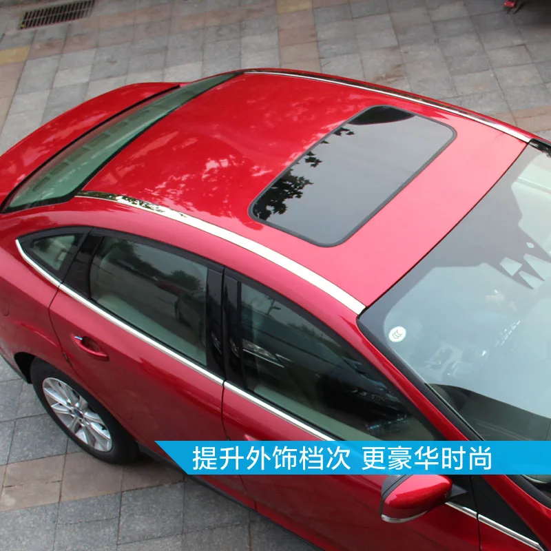 Для Ford Focus 4dr Sedan 2012 2013 2014 2015 2016 2017 2018 отделочные полосы для крыши яркие из