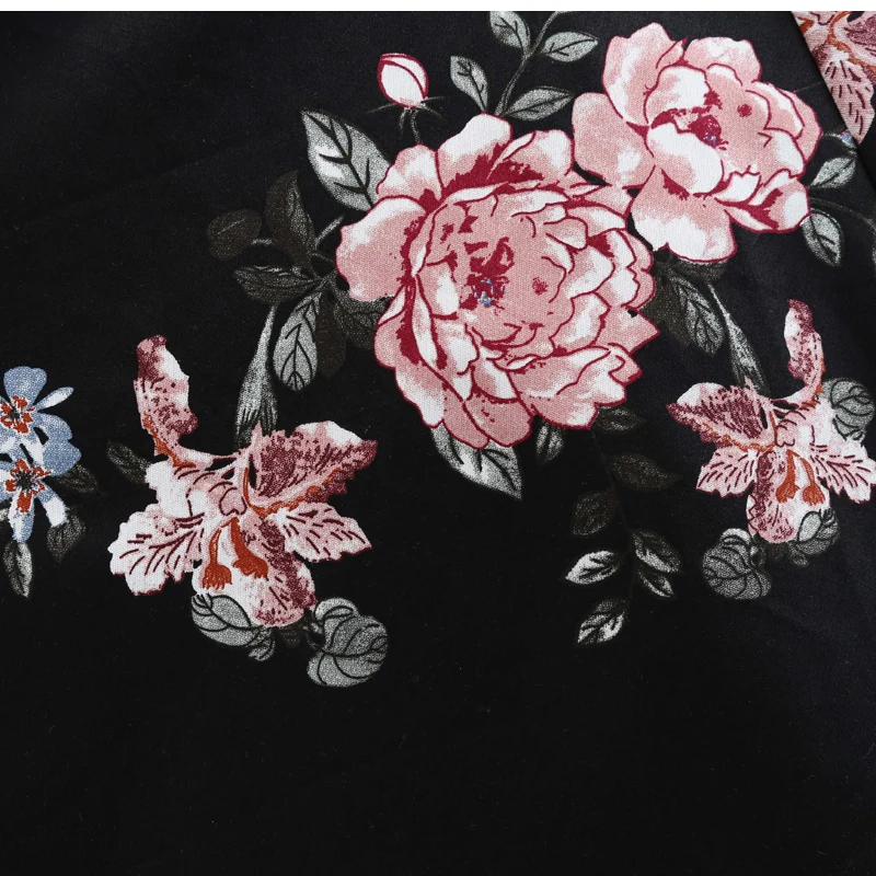 Женское винтажное платье миди Tonval черное с рукавом 3/4 и рокабилли элегантное