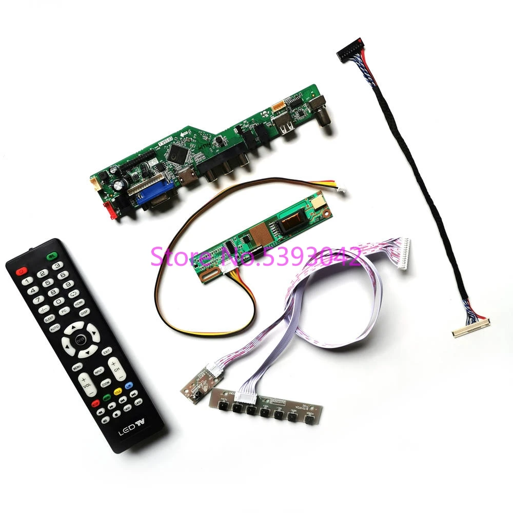 

Fit LTN141W1-L01/L02/L03/L04/L05/L06/L07/L08/L09 1280*800 Remote TV analog VGA AV USB 1CCFL 30-Pin LVDS LCD controller kit