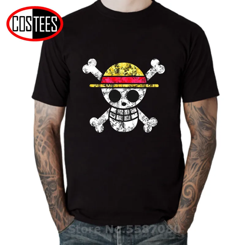 Винтажная Слитная футболка с изображением грязного Потертого черепа Мужская в