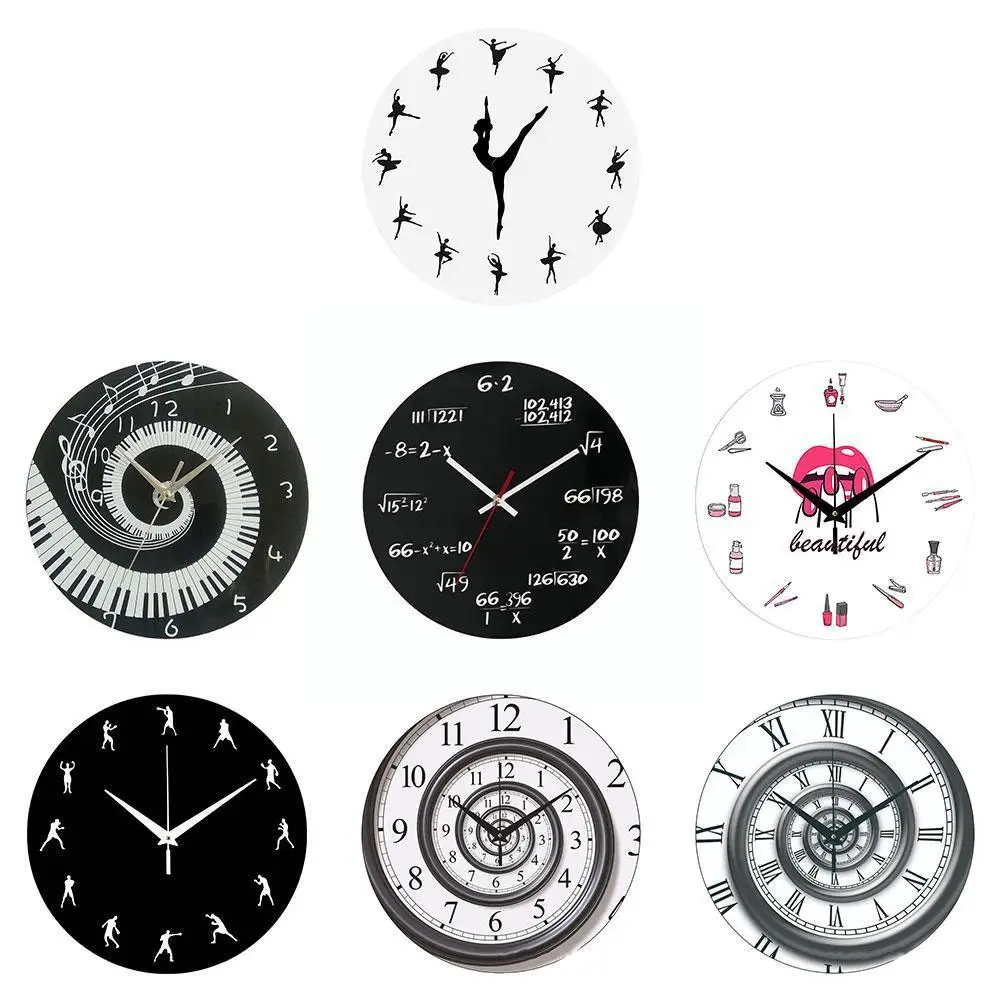 Новинка настенные часы-скелетоны для бега аксессуары вечерние часы Хэллоуина