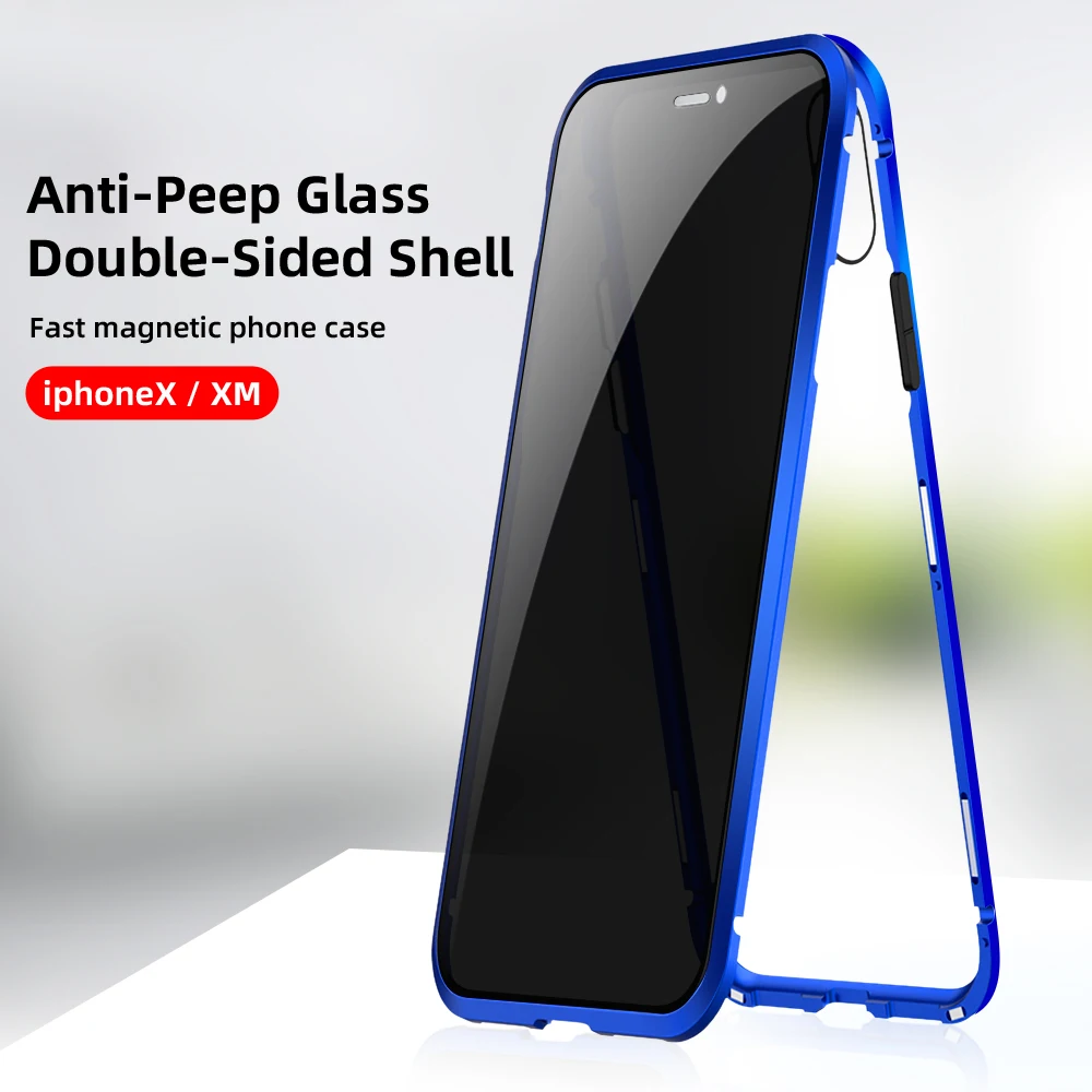 

Magnetic Privacy Glass Case for IPhone11 12 Pro 6S 6 7 8 Case Anti-Spy 360 Protective Magnet Case for IPhone 11 XR XS Max Cover