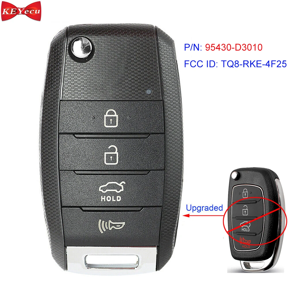 KEYECU для Hyundai Tucson 2016 2017 2018 2019 обновленный дистанционный ключ фоб идентификатор FCC: