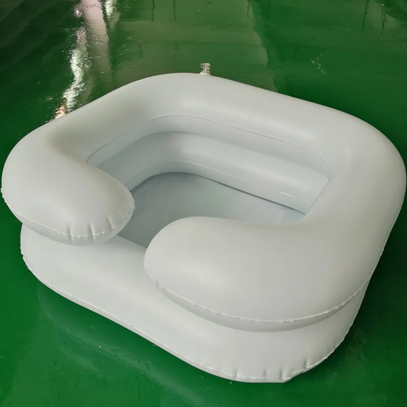 

Portable Hair Washing Basin With Drain Tube For The Disabled Inflatable Shampoo Basin Tub Bed Rest Nursing Aid Sink Shampoo Tray