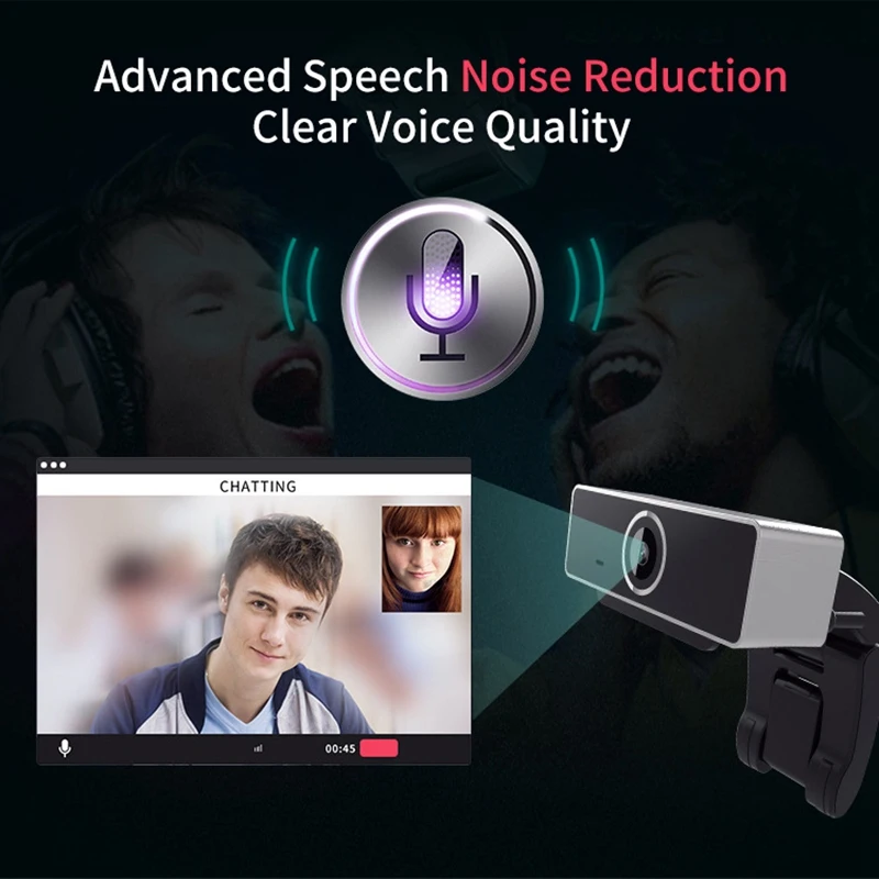 1080P Usb2.0 веб камера Широкая совместимость автоматическая фокусировка