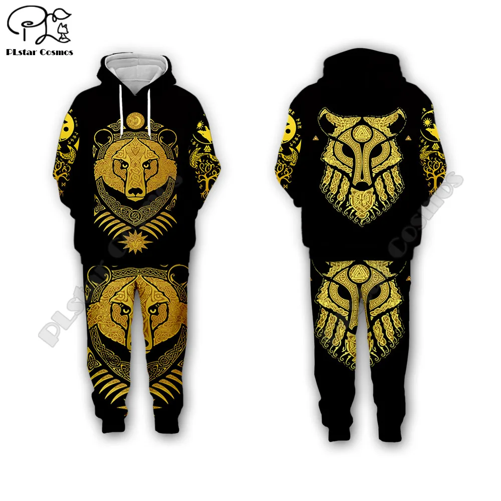 Для мужчин для женщин викингов татуировку 3d все Ове комплект одежды с рисунками