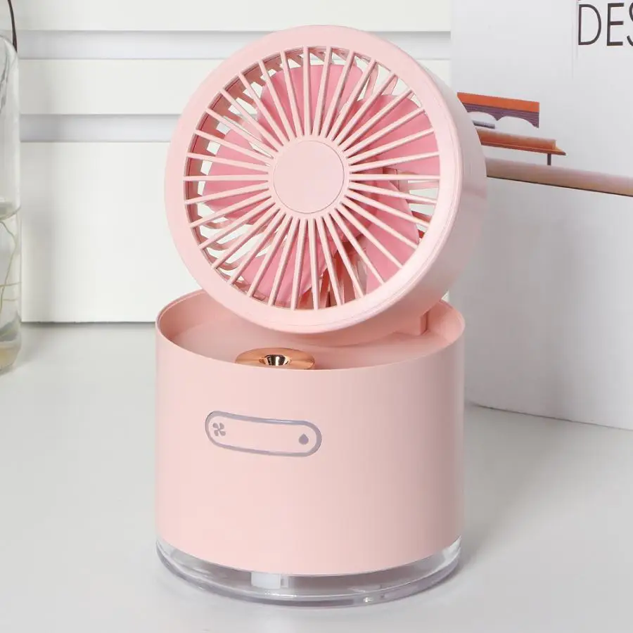 

300ml Humidifier Fan 2 in 1 Portable Mini Fan Humidifier USB Charging Silent Adjustable Spray Cooling Fan