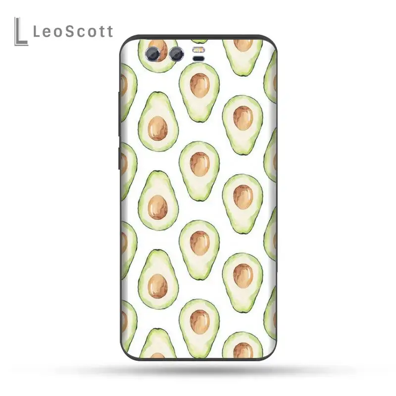 

avocado aesthetic Gteen Fruit Food Phone Case For Huawei Honor view 7a5.45inch 7c5.7inch 8x 8a 8c 9 9x 10 20 10i 20i lite pro
