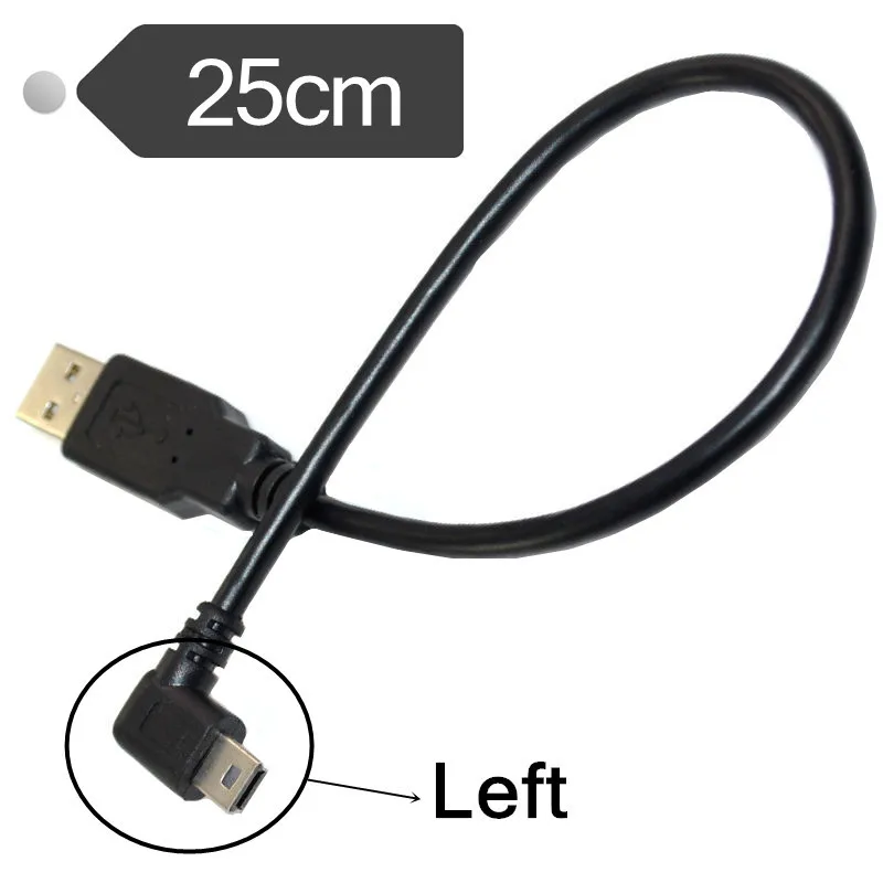 USB кабель для передачи данных A папа-мини-usb B 5Pin папа 90 градусов