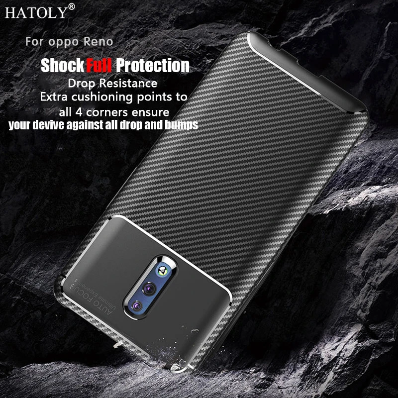 

For Oppo Reno Case Cover Soft Silicone Shockproof Bumper Matte Phone Case For Oppo Reno Back Cover For Oppo Reno CPH1917 Cases