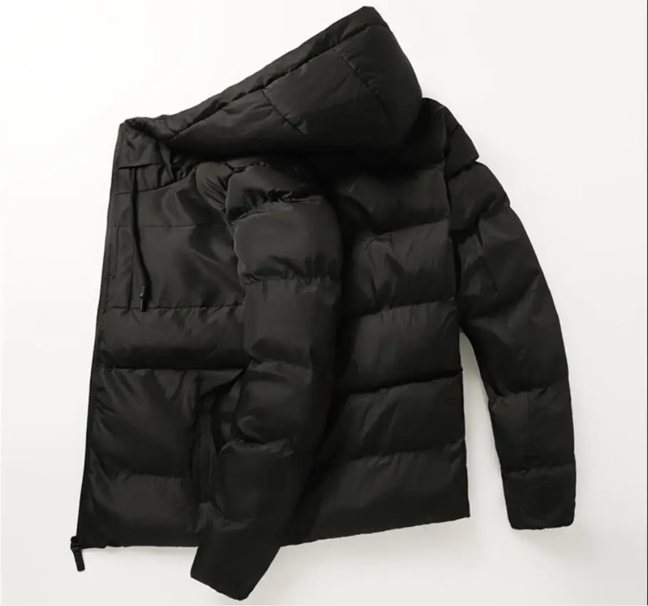 

2020 Men's Winter Thick Fleece Cotton Jacket Hooded Coats Casual Thick Parka Male Slim Casual Cotton-Padded Coats