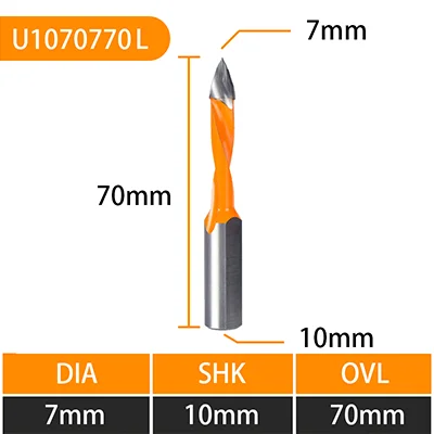 

Сверла для деревообработки UCHEER, левая/правая, Dia5-10mm/Фасонная фреза ДВП мм
