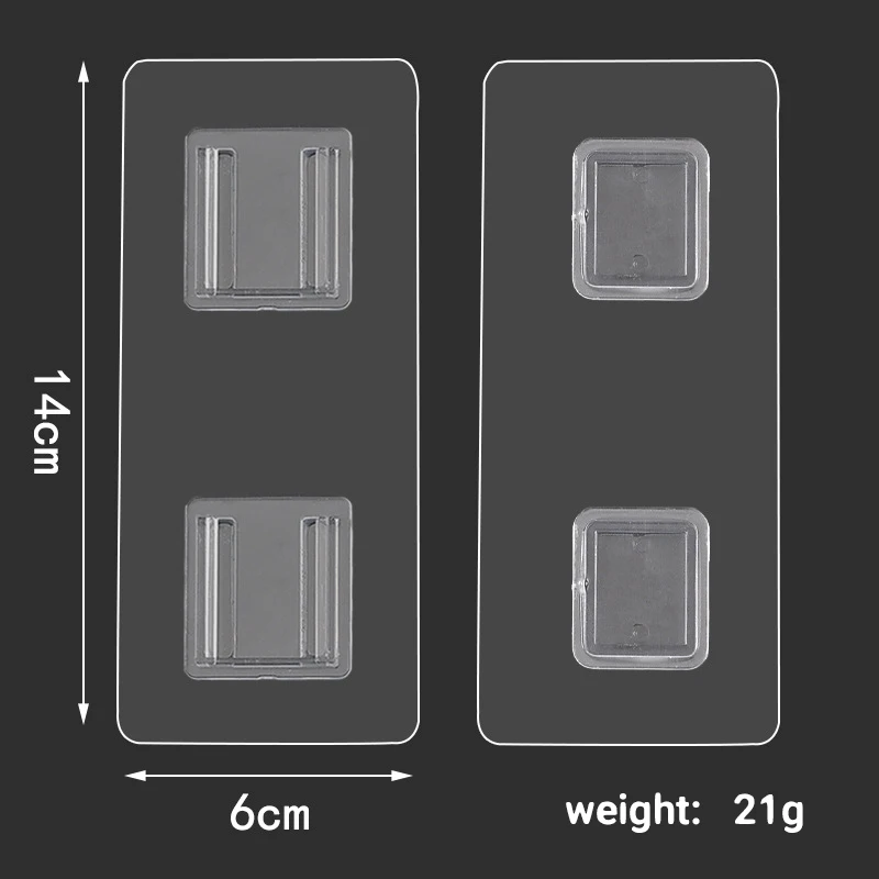 

Double-sided Transparent Adhesive Wall Hooks Home Bathroom Kitchen Multi-Purpose Reusable Anti-slip No Holes Hooks Accessories