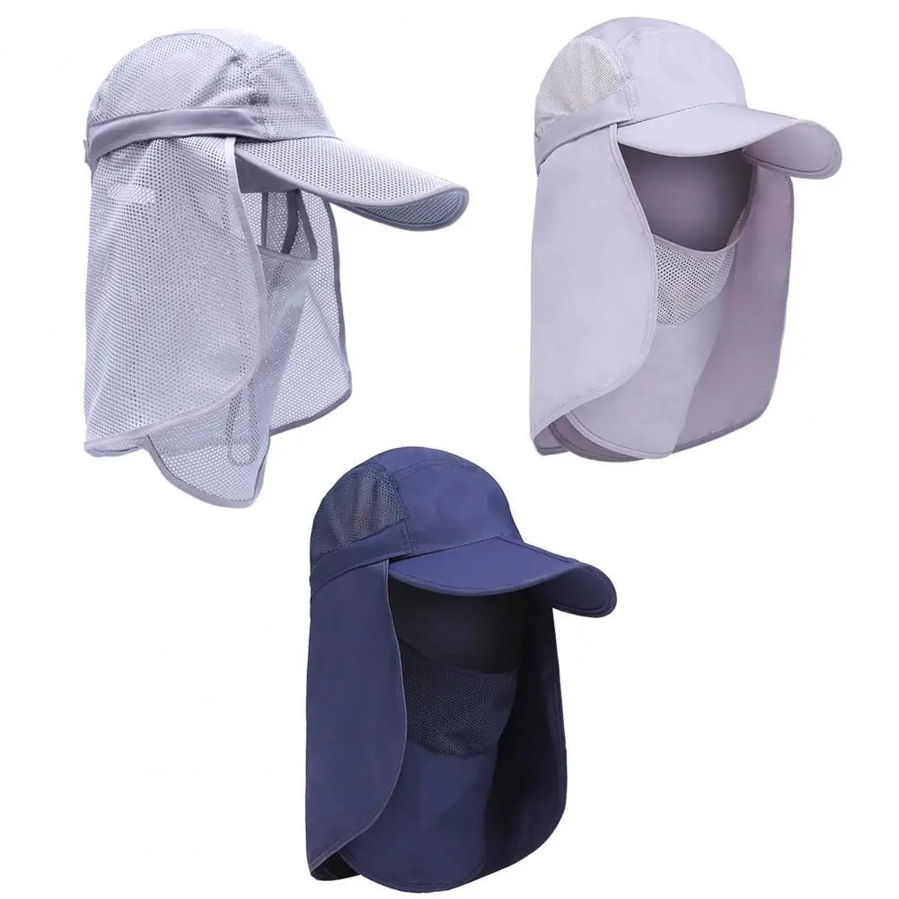 

Universal Fishing Hat Foldable Detachable Windproof Adjustable Wide Brim Ear Flap Neck Cover Sun Cap for Fishing