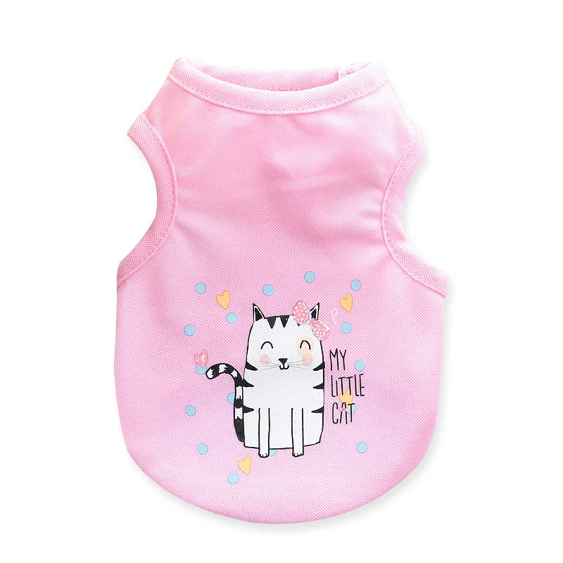 Летняя футболка с мультяшным принтом животных костюм для собак новинка 2020 жилет